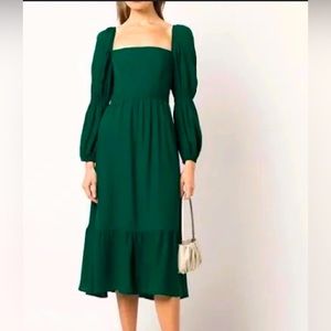 Reformation Mica Dress (Emerald)